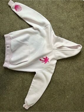 Pink Palm Pup - Light Pink Hooded Sweatshirt